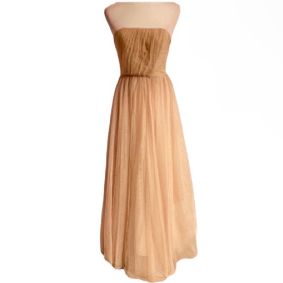 Windsor Tulle Gown Taupe - Picture 1 of 4